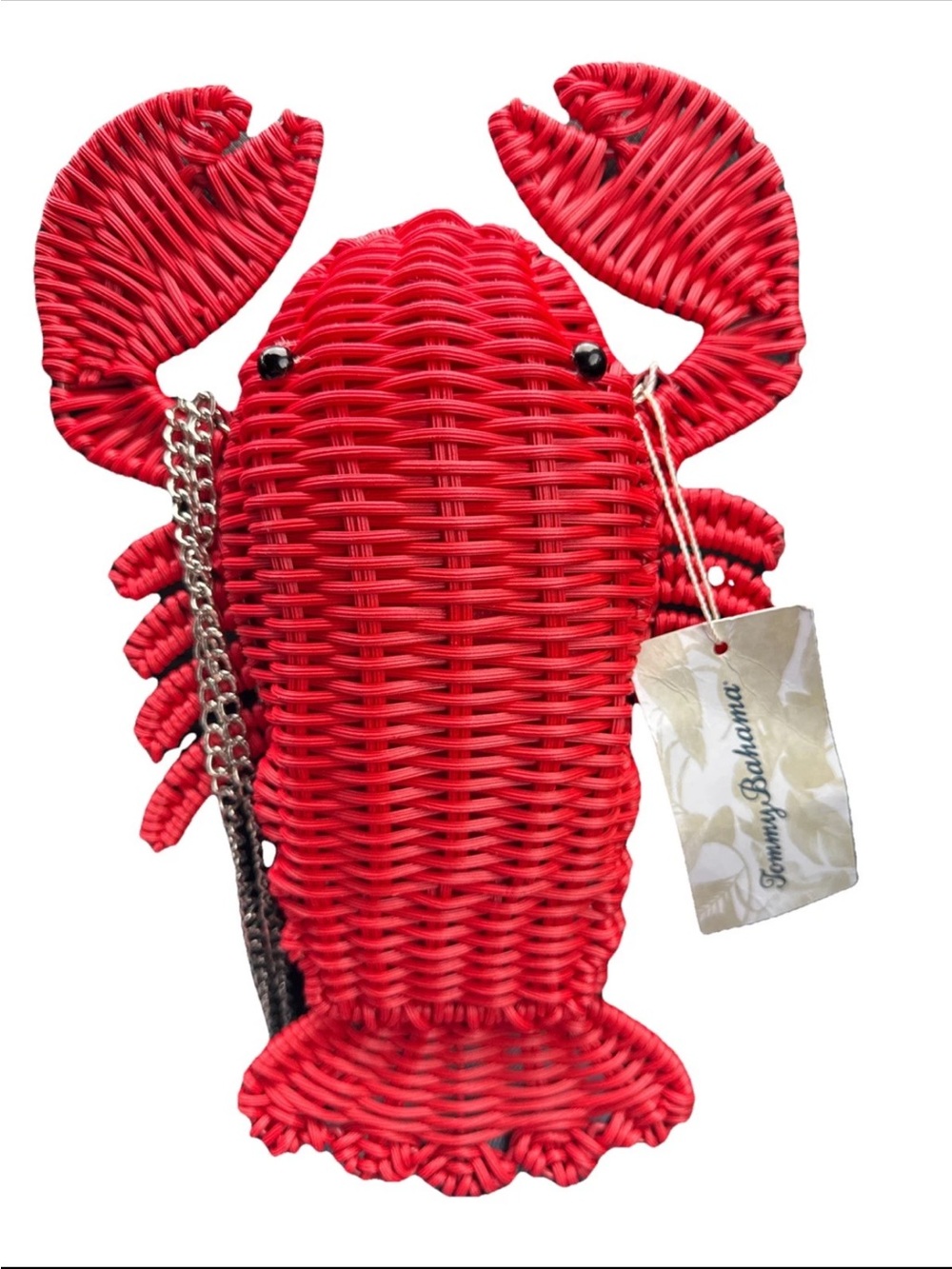 Tommy Bahama Bright Red Woven Lobster Accent